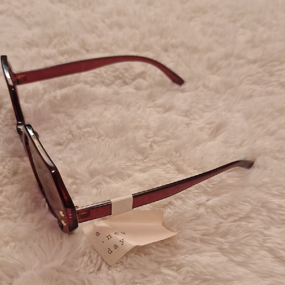 a.new.day Bold Brown, Purple, & Pinkish Geometric Sunglasses. NWT - Picture 3 of 6